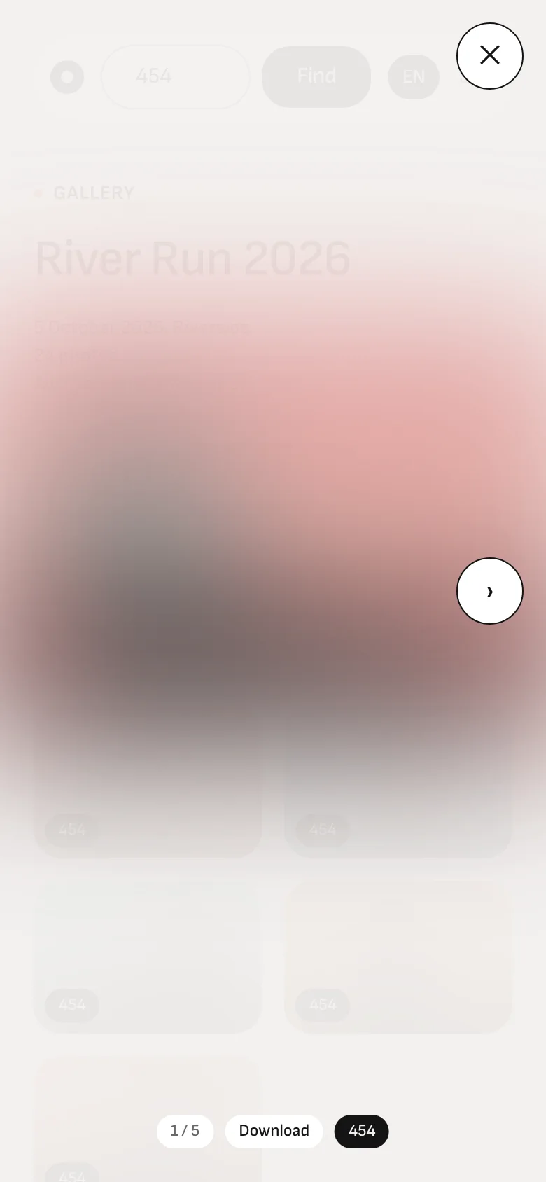 A photo opened on a phone with the "Download" button